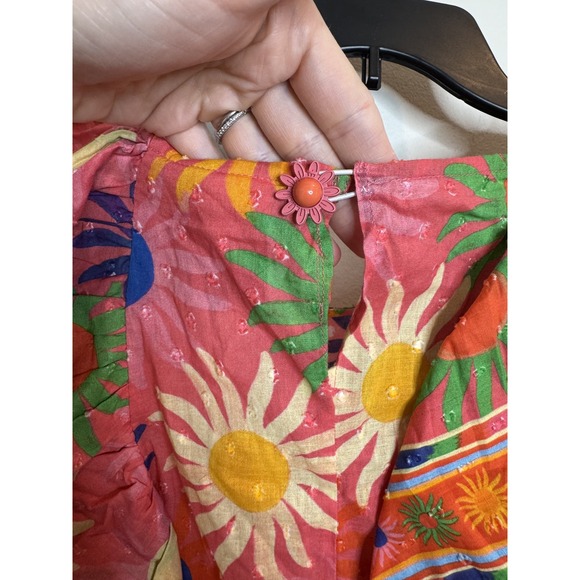 FARM Rio Colorful Floral Ruffle Blouse - Picture 8 of 9